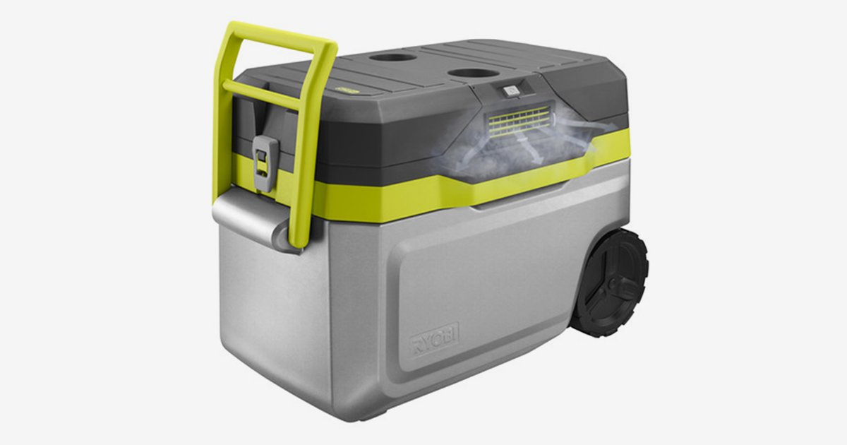 Ryobi Air Conditioner Cooler Runs on 8Volt One Battery InsideHook