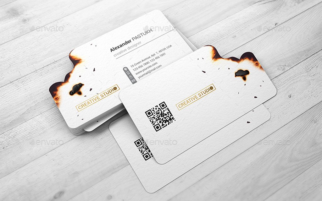 business card map